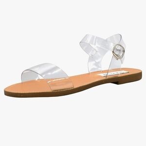 Steve Madden clear strap sandals Womens Donddi Sandal sz 9